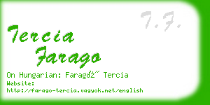 tercia farago business card